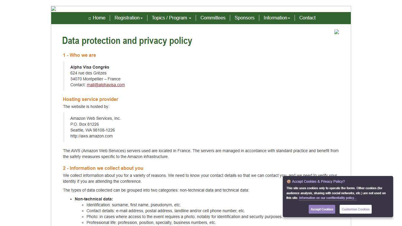 ICA 2026 - Legal notice